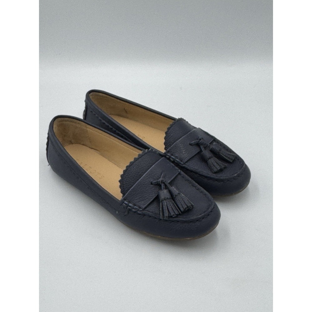 Talbots Women's Tassel Loafers Navy Blue Leather Slip-On Driving Moc Size 5M